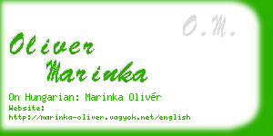 oliver marinka business card